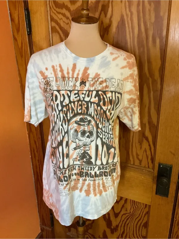 Grateful Dead Quick The Dead Tie Dye Graphic T Shirt Life Clothing Co Large - Image 4