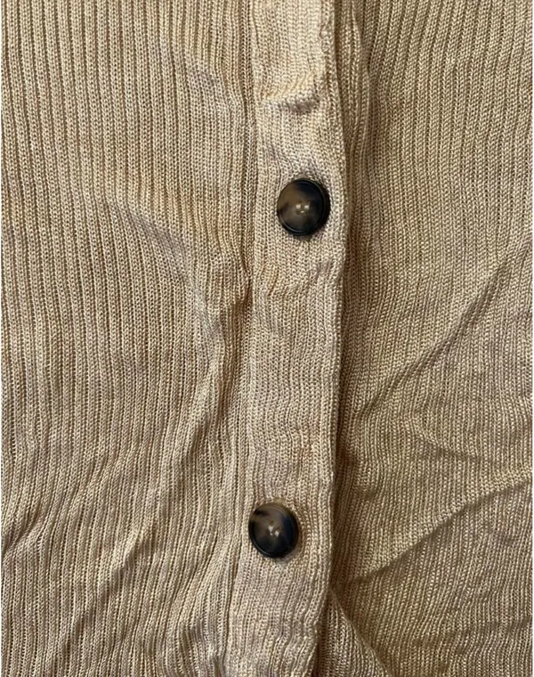 Free People Gold Bell Sleeve Button-Up Long-Sleeve Top - Image 3