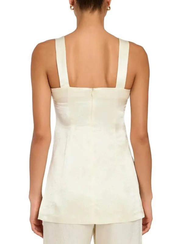 Amanda Uprichard Mariko Top in Ivory Small New Womens Sleeveless Tank Tunic - Image 13