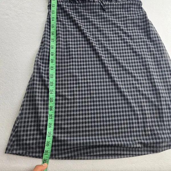 Aeropostale‎ Gingham Y2K Mini Dress Black White Checkered Empire Waist XS - Image 10
