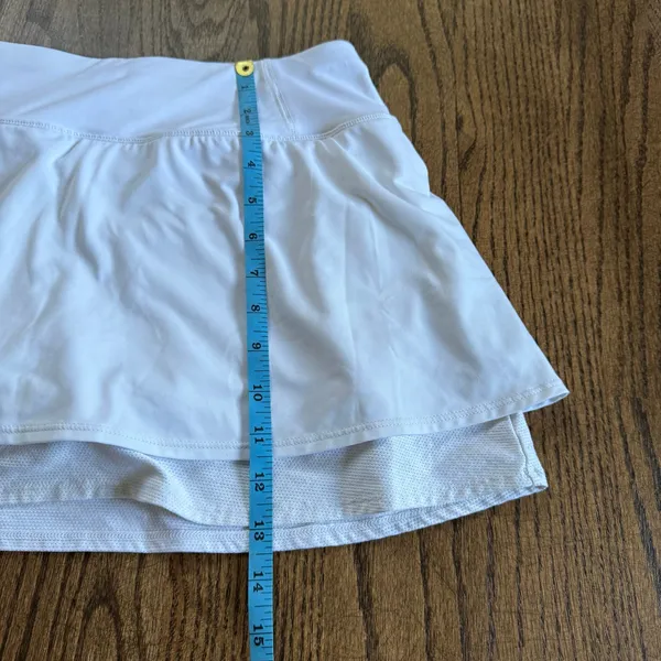Athleta Womens White Layered Flounce Skort Skirt Attached Shorts Size Small - Image 8