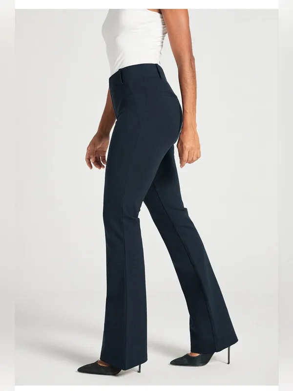 Betabrand Navy Blue flare Dress Pants Yoga Pants Medium Long work trousers - Image 2