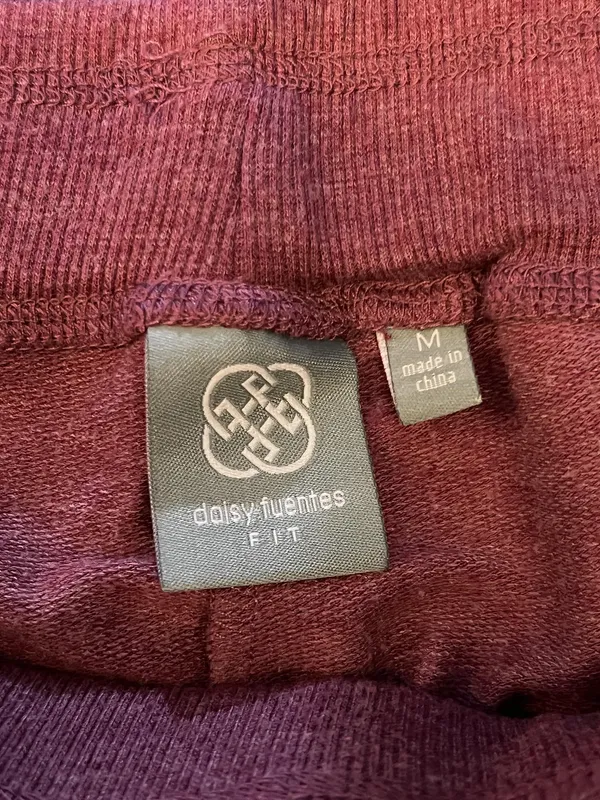Daisy Fuentes Pants Womens Medium Purple Heather Jogger Lounge Drawstring Ruched - Image 8