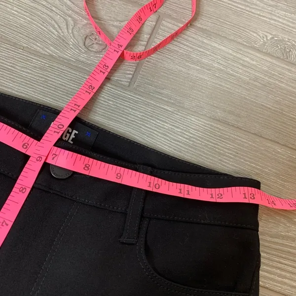 Paige luxe ponte high rise Velvet lace up pants‎ black sz 26 - Image 3