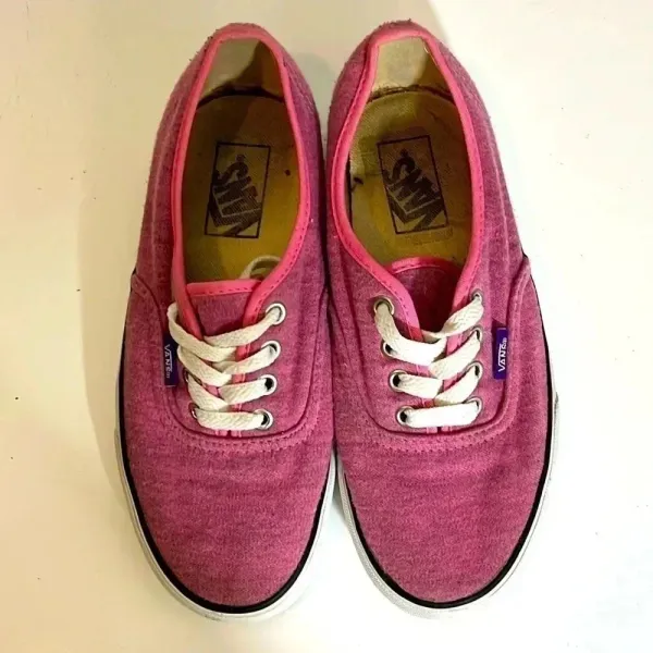 Vans Pink and White‎ Women's Sneakers - Image 5