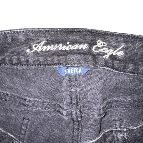 American Eagle outfitters Womens Jeans Straight Stretch Black Mid-Rise 18 Long - Image 7