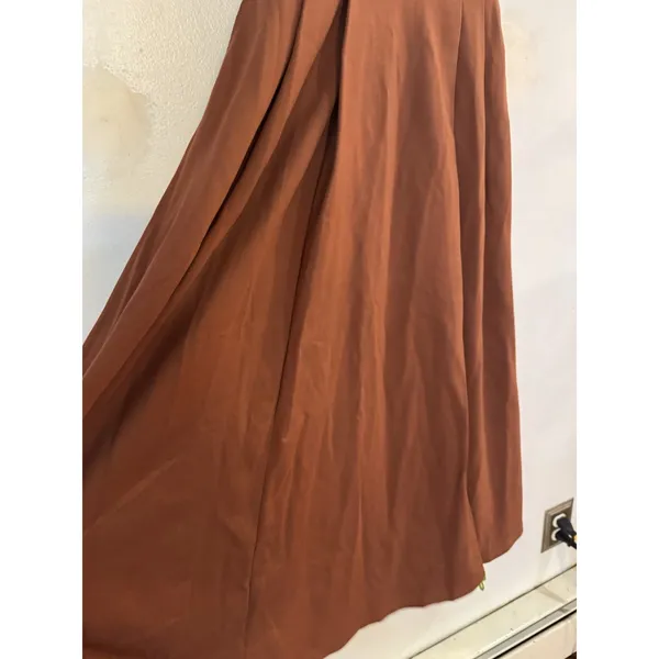 NWT OGL The Anytime Bra Ponte Knit Midi Dress Sz XS Cherry Wood Brown Stretchy - Image 5