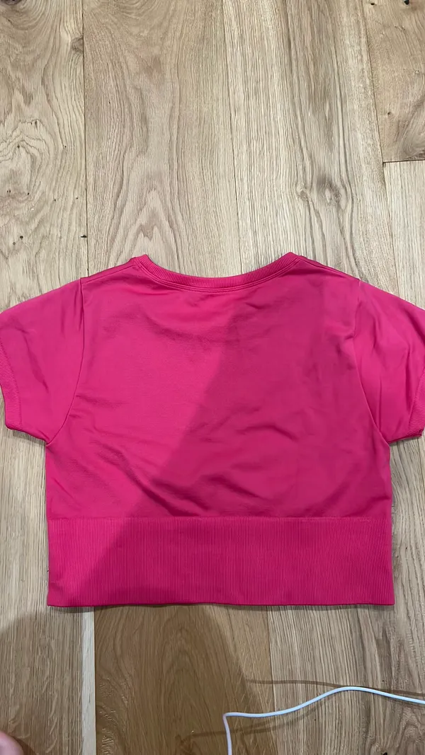 Aerie Hot Pink Cropped Top OFFLINE by Crop - Image 3