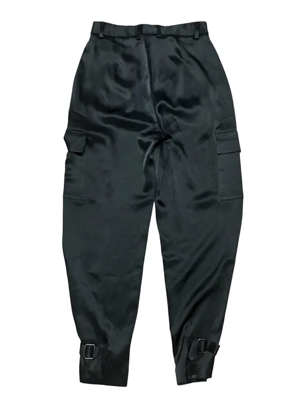 Babaton Aritzia Refined Satin Cargo Pant In Black Size 2 - Image 9