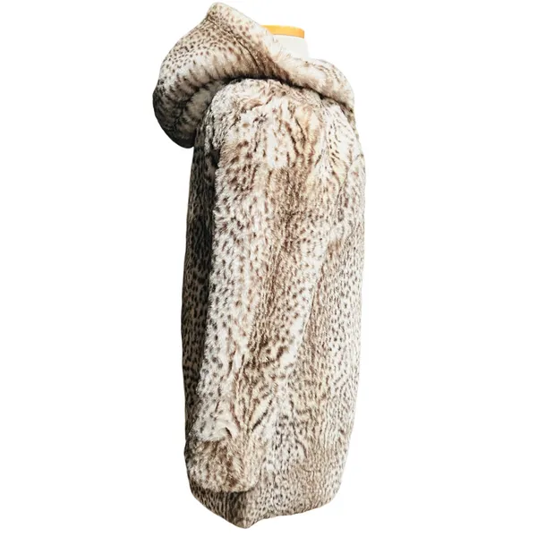 Bella Dahl Faux Fur Jacket - Snow Leopard Size Small - Image 6