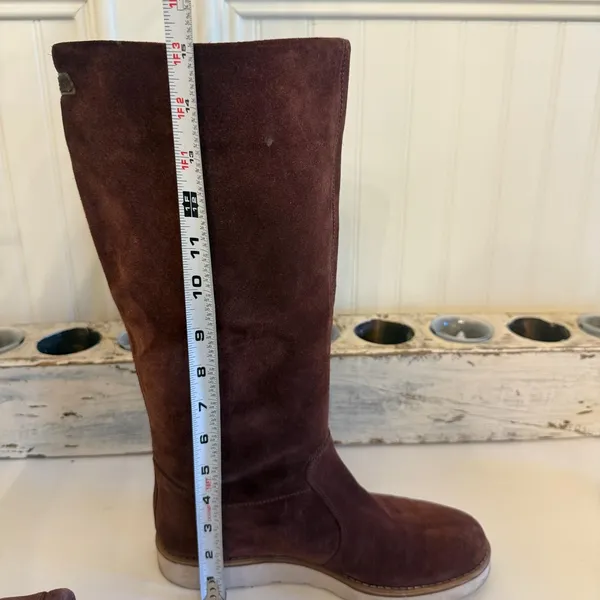 Ilse Jacobsen Boots Womens Size 7.5 Brown Suede Riding‎ Knee High Flat Casual - Image 9