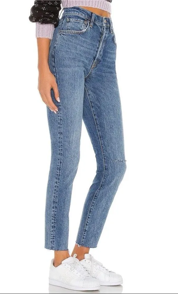 Free People We the Free Stella Raw-Hem Skinny Jeans - Image 7