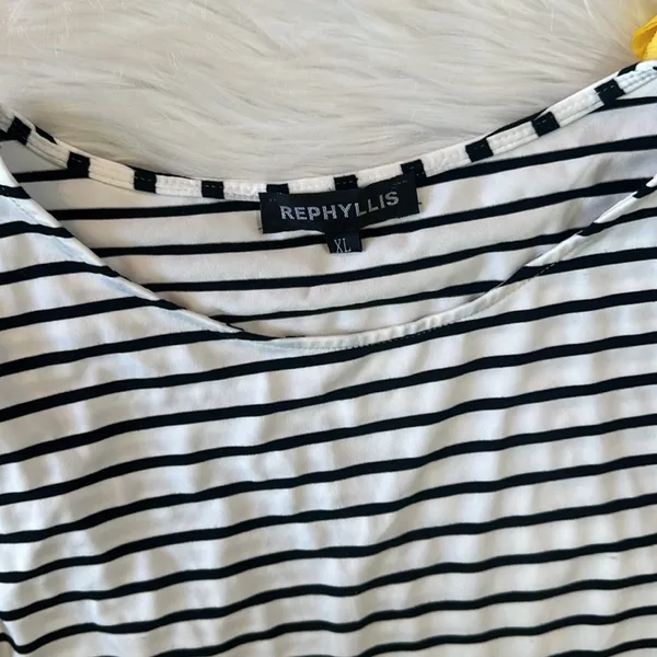 Women 3/4 Sleeve Striped Work Wear Business Cocktail Pencil Dress Size X-Large - Image 5