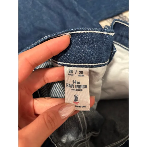 Unbranded Women's Raw Indigo High Rise Jeans 100% Cotton 26x28 USA - Image 9