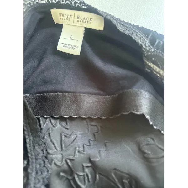 White‎ House Black Market WHBM Velvet Floral Tank Large Lace Whimsigoth Grunge - Image 7