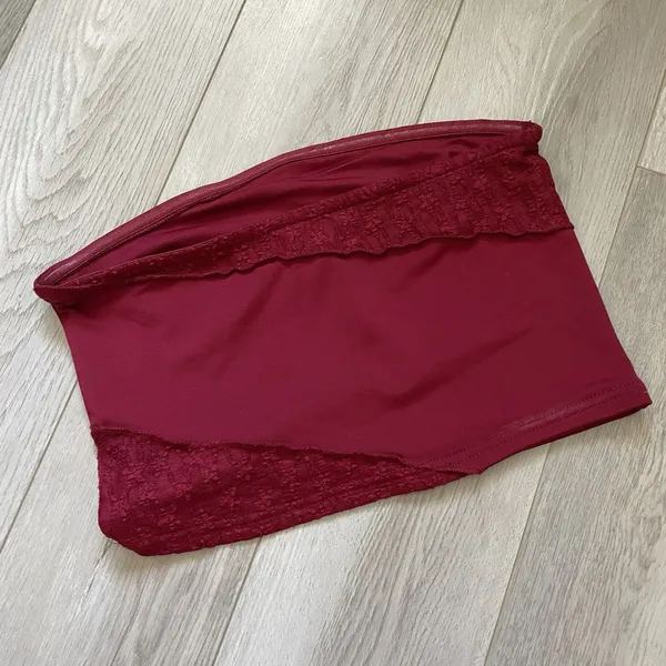 Edikted Tube Top lace strapless crop womens red (small) going out party summer - Image 5