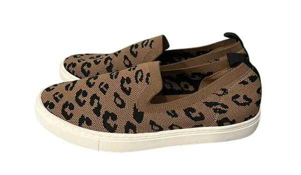 NWOT Lane Bryant Leopard Animal Print Textile Upper Slip On Sneaker Loafer 9W - Image 2