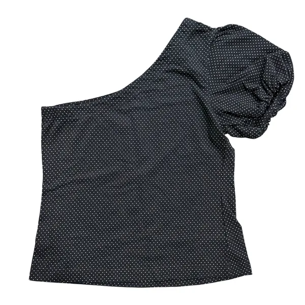 Anthropologie Maeve One Shoulder Top Black White Polka Dot Size Medium - Image 4