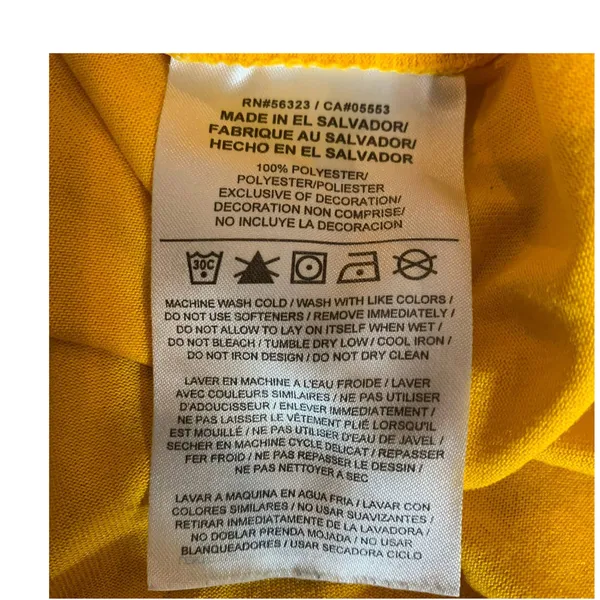 Nike Long Sleeve Tee‎ T-Shirt Womens Large Yellow Dri-Fit Athletic Cut - Image 7