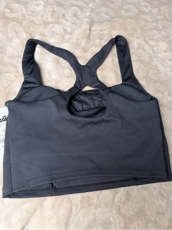 Avia Black Cropped Square-Neck Athletic Tank - Image 4