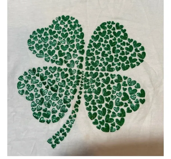 Glitter Heart Shirt White - Image 2