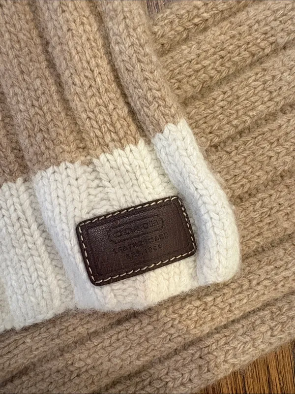 COACH wool cashmere 56” ribbed scarf - Image 2