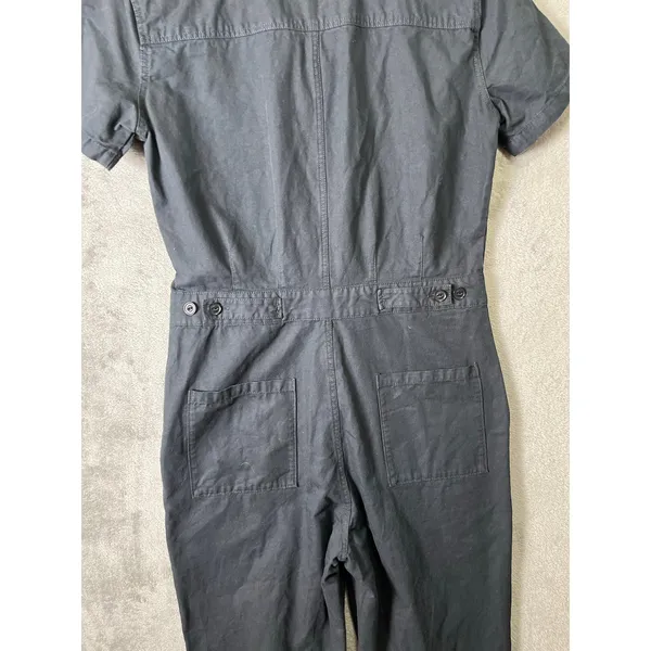 Outerknown S.E.A. Suit Utility Gray Short Sleeve Jumpsuit XS Organic‎ Cotton - Image 5