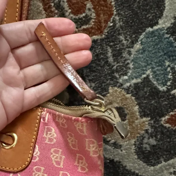 Dooney & Bourke Pink and Tan Tote - Image 11