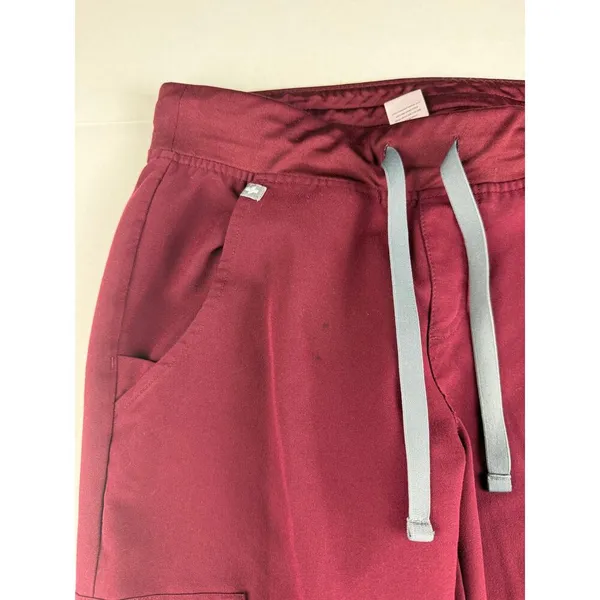 FIGS Women's Zamora Jogger Scrub Pants XS Burgundy - Image 3