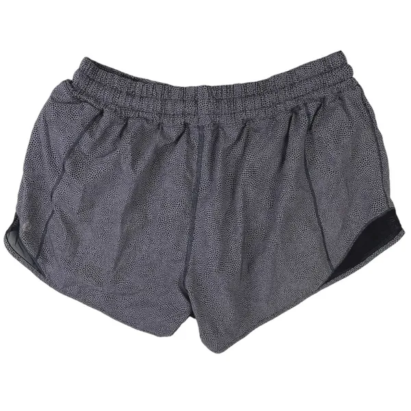 Lululemon Women's Black Gray Polka Dots High Rise Running Athletic Shorts Size M - Image 2