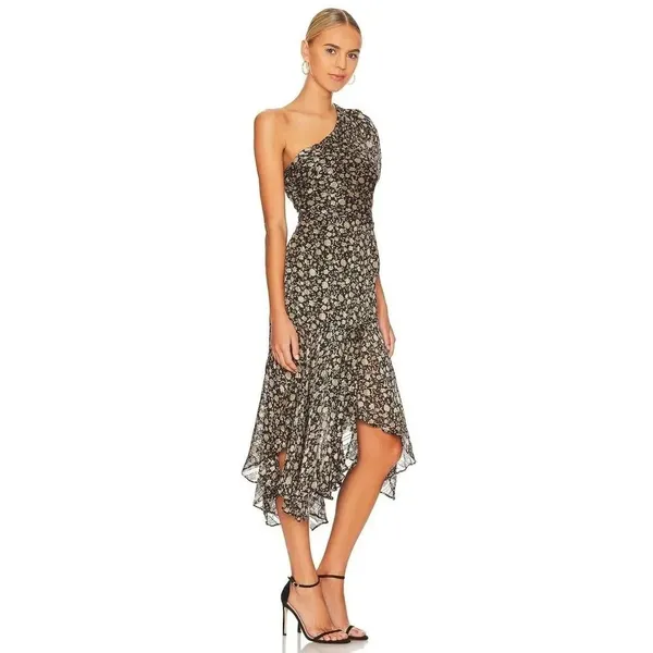NWT ASTR Santorini Black One Shoulder Dress Size XS - Image 2
