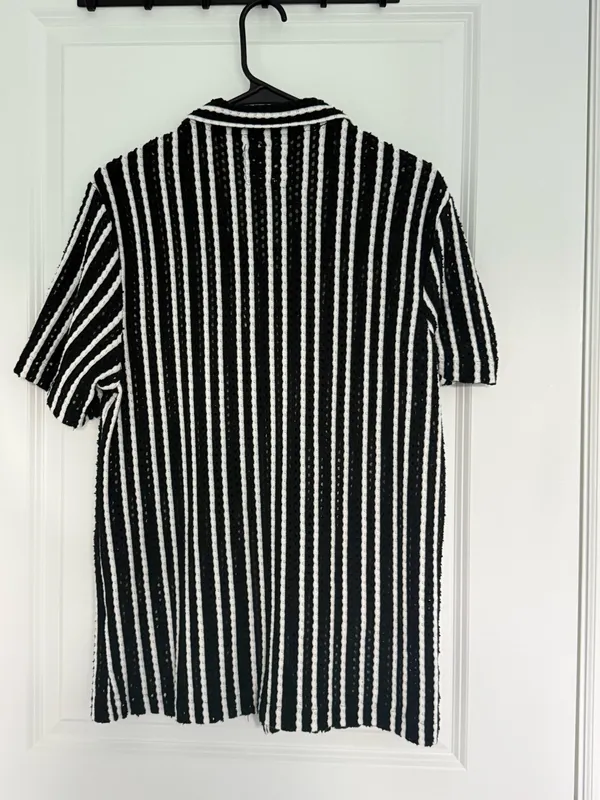 men’s beach shirt Black Size M - Image 2