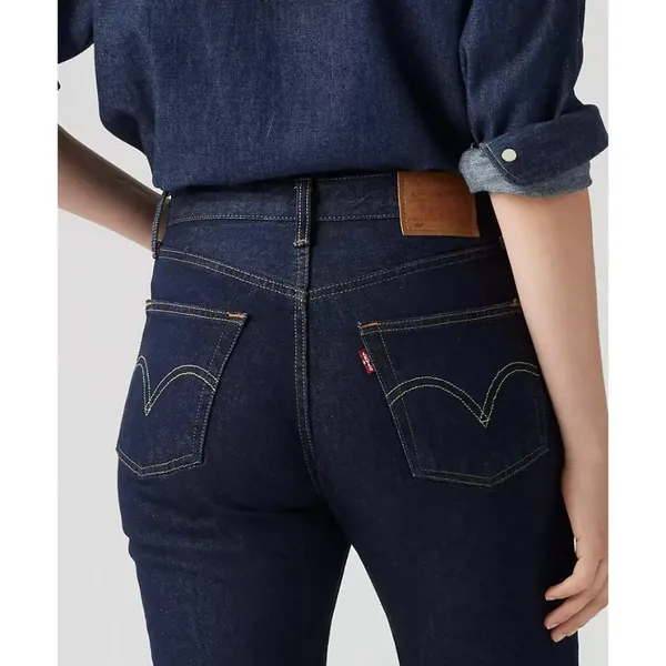 Levi's 26x28 Premium 501 Original Fit Women's Jeans Deep Breath - Dark Wash - Image 4