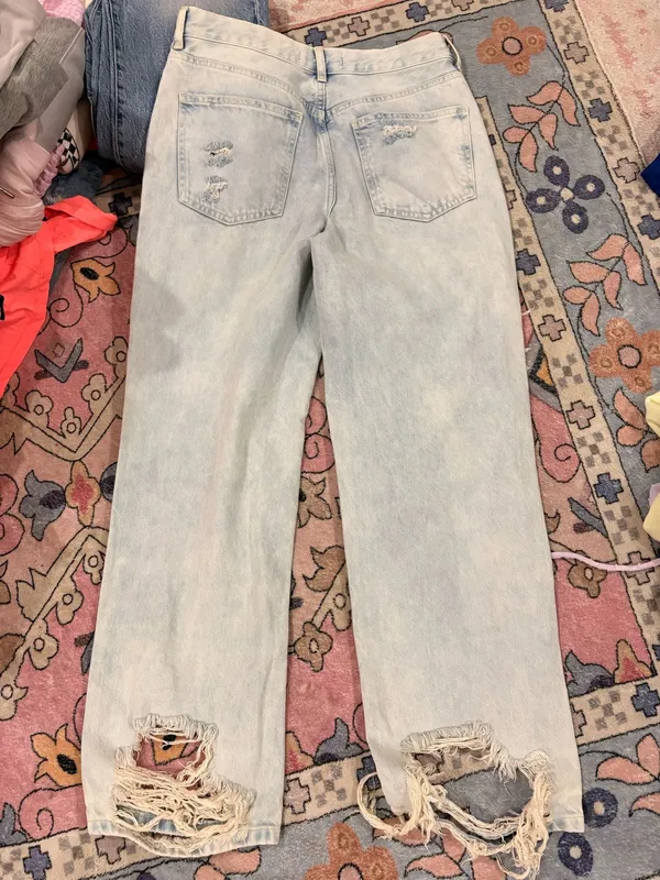 Free People Jeans wide leg light was distressed size 28 - Image 2