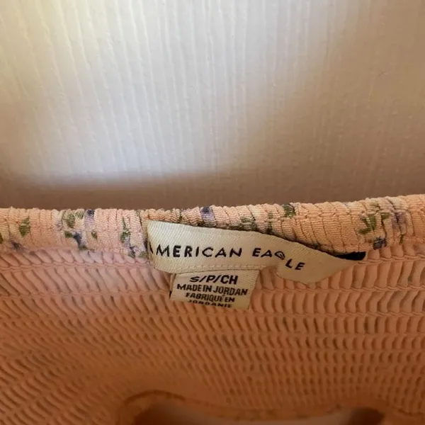 American Eagle pink floral mini dress cottagcore twee 90s y2k - Image 3