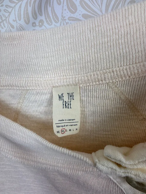 We the Free Cream Button Don’t Forget Me Lightweight Sweater - Size - XS - Image 7