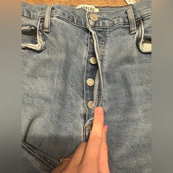 Agolde Nico High-Rise Slim Organic Cotton/Lyocell Blend Jeans Size 29 - Image 2