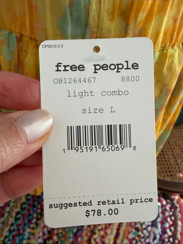 NWT Free People Sunny Goldenrod Tie Dye Pleat Garden Cottage Brunch Mini Skirt - Image 3