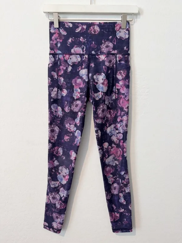 Athleta‎ Matching Set Size XS Floral Leggings Sports Bra Outfit Soft Bloomcore - Image 8