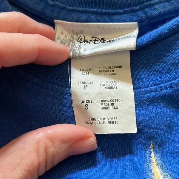 Disney Small  tshirt in blue. Good used condition. - Image 3
