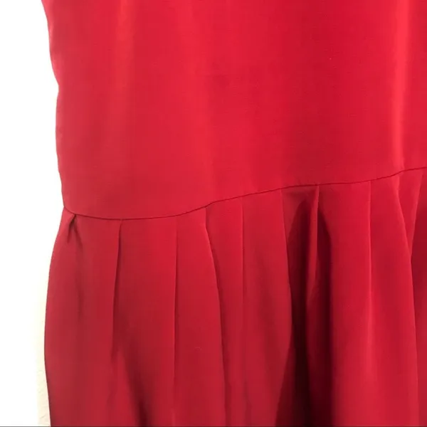 Vintage Shift Dress V-Neck‎ Handmade Pleats Sleeveless Summer Colorful Bright - Image 4