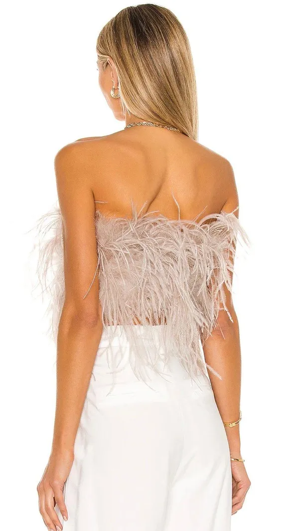 Revolve Lamarque Zaina Top: Feather Top - Image 5