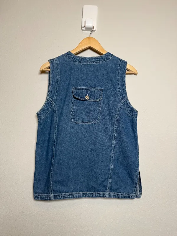 Vintage 90s Denim Jean Vest - Image 2