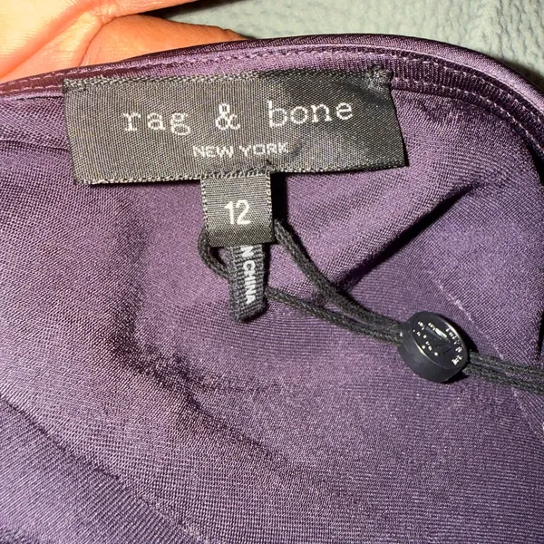Rag & Bone Women's Deep Plum Pauline Slip Dress Satin Party Glam Size 12 NWT - Image 9