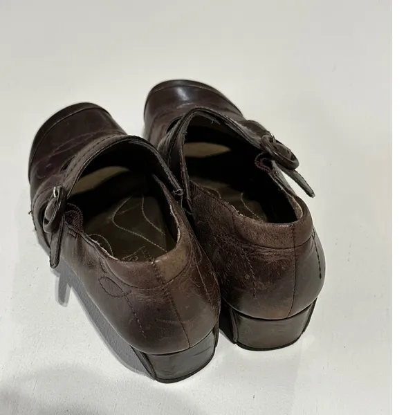 Vintage Y2K Josef Seibel Brown Leather Mary Jane Shoes Pumps EU 36 US 6 - Image 6