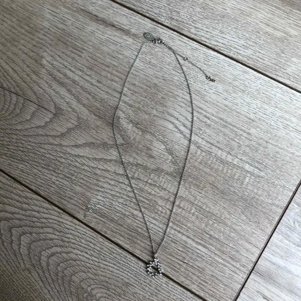 LOFT Silver Wreath Crystal Accent Necklace - Image 2