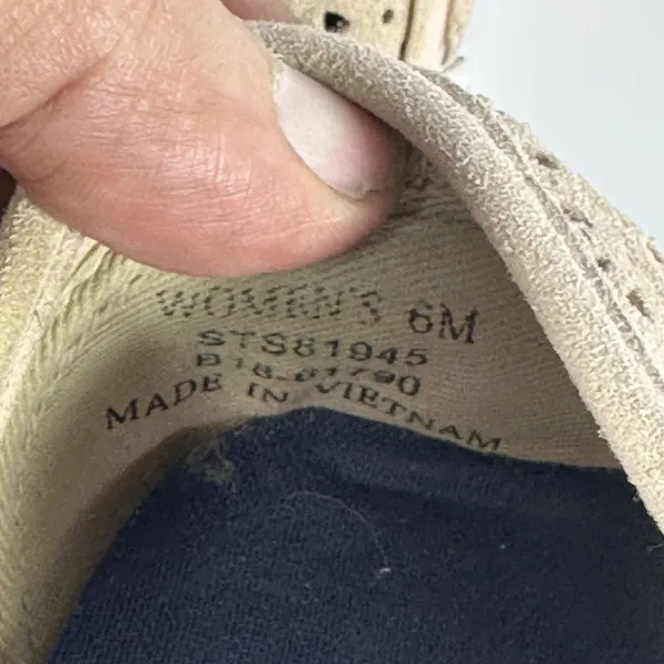 Sperry Women's Seaside Perforated Slip-On Sneakers Tan Beige - Size 6M - Image 6