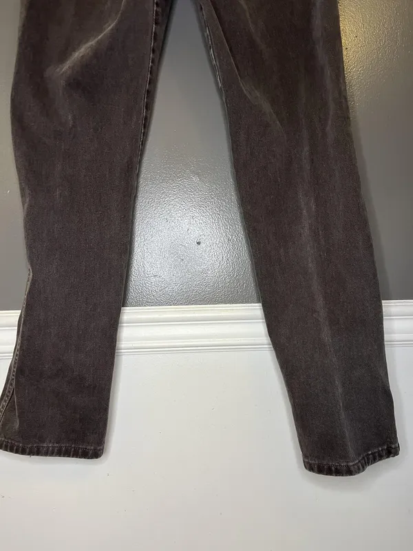 Vintage Lands' End Jeans Womens 10 Gray High Rise Straight Denim Made In USA - Image 6