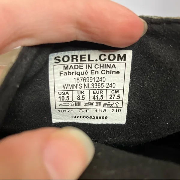 Sorel‎ Joan of arc ll wedge booties tan leather size 10.5 - Image 8