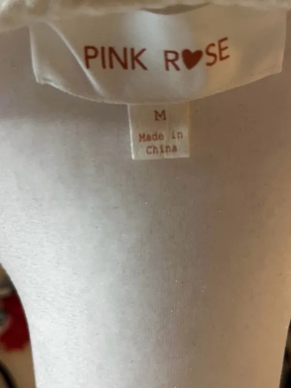Pink Rose Ivory/Off-White Ruffled Top - Image 3